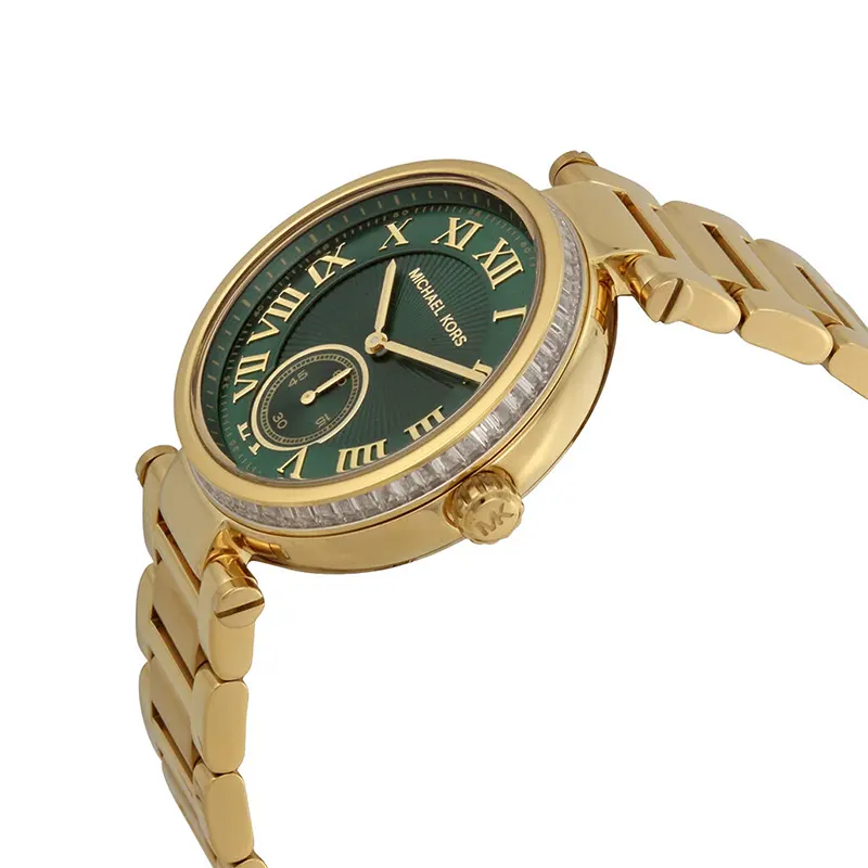 Michael Kors Skylar Emerald Green Dial Ladies Watch-  MK6065